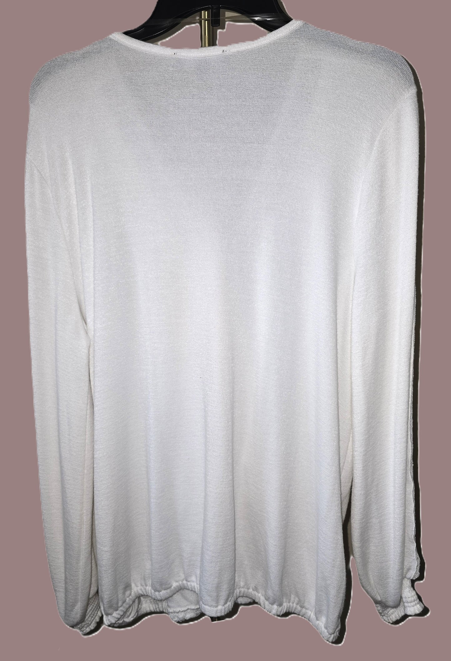 INC Concepts White Overlay V-Neck Top - Size 0X