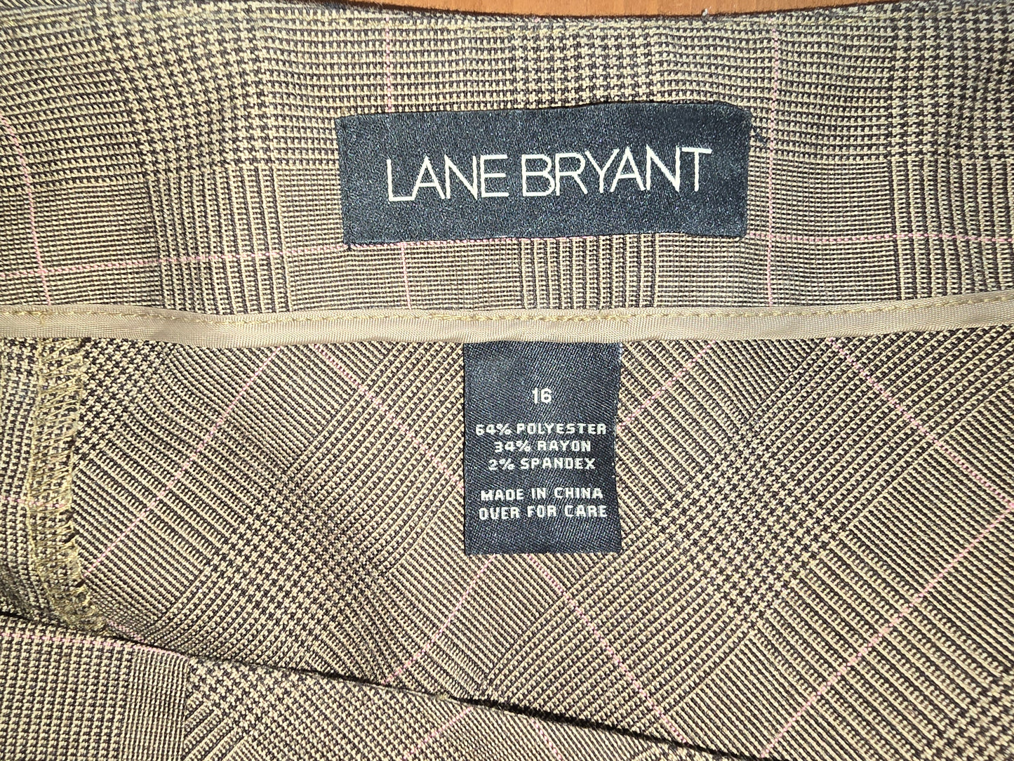 Pre-loved Lane Bryant Plaid Skirt - Size 16 - Sequin Detail