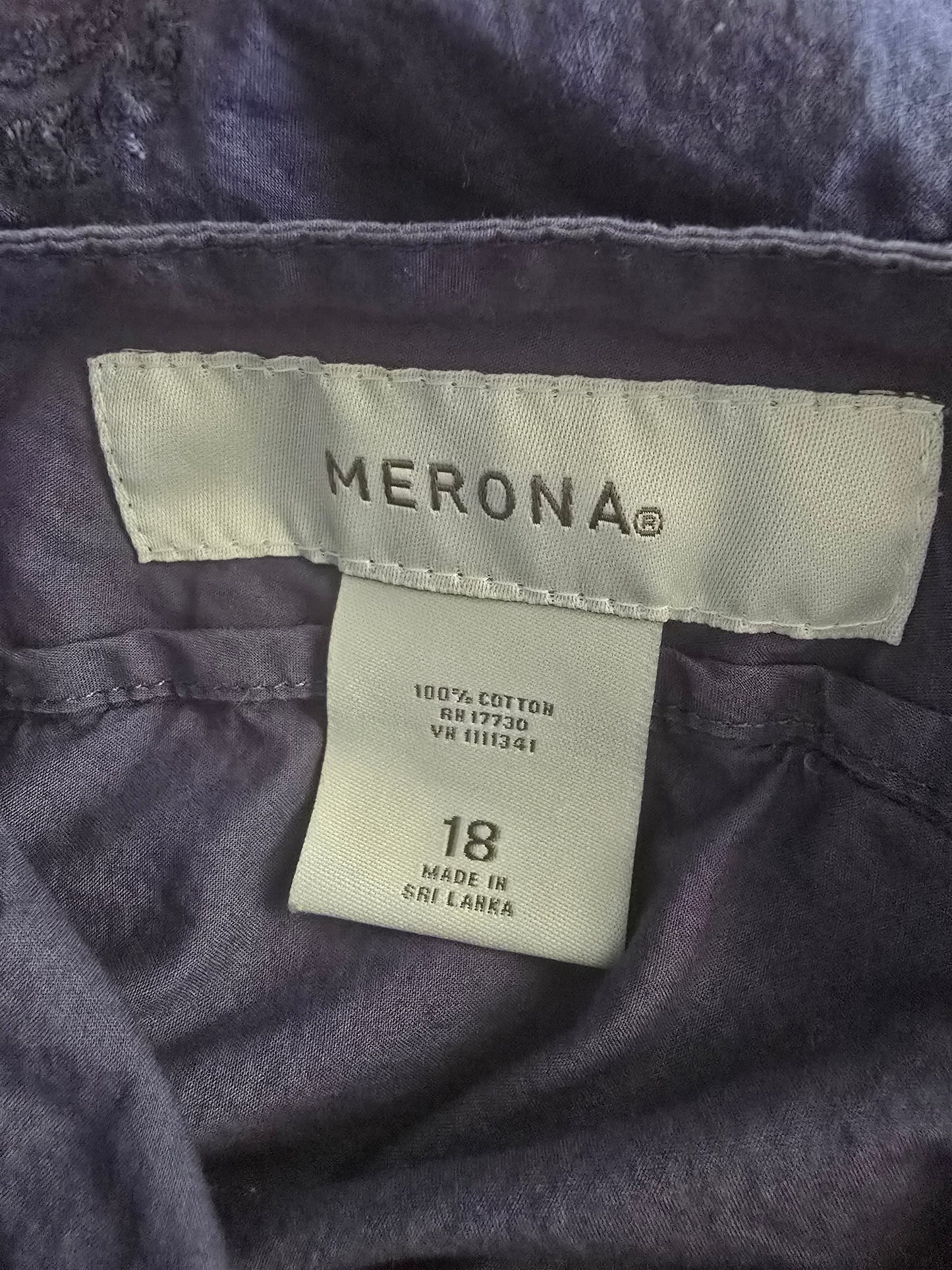Pre-loved Purple Tiered Midi Skirt - Eyelet Trim & Elastic Waist