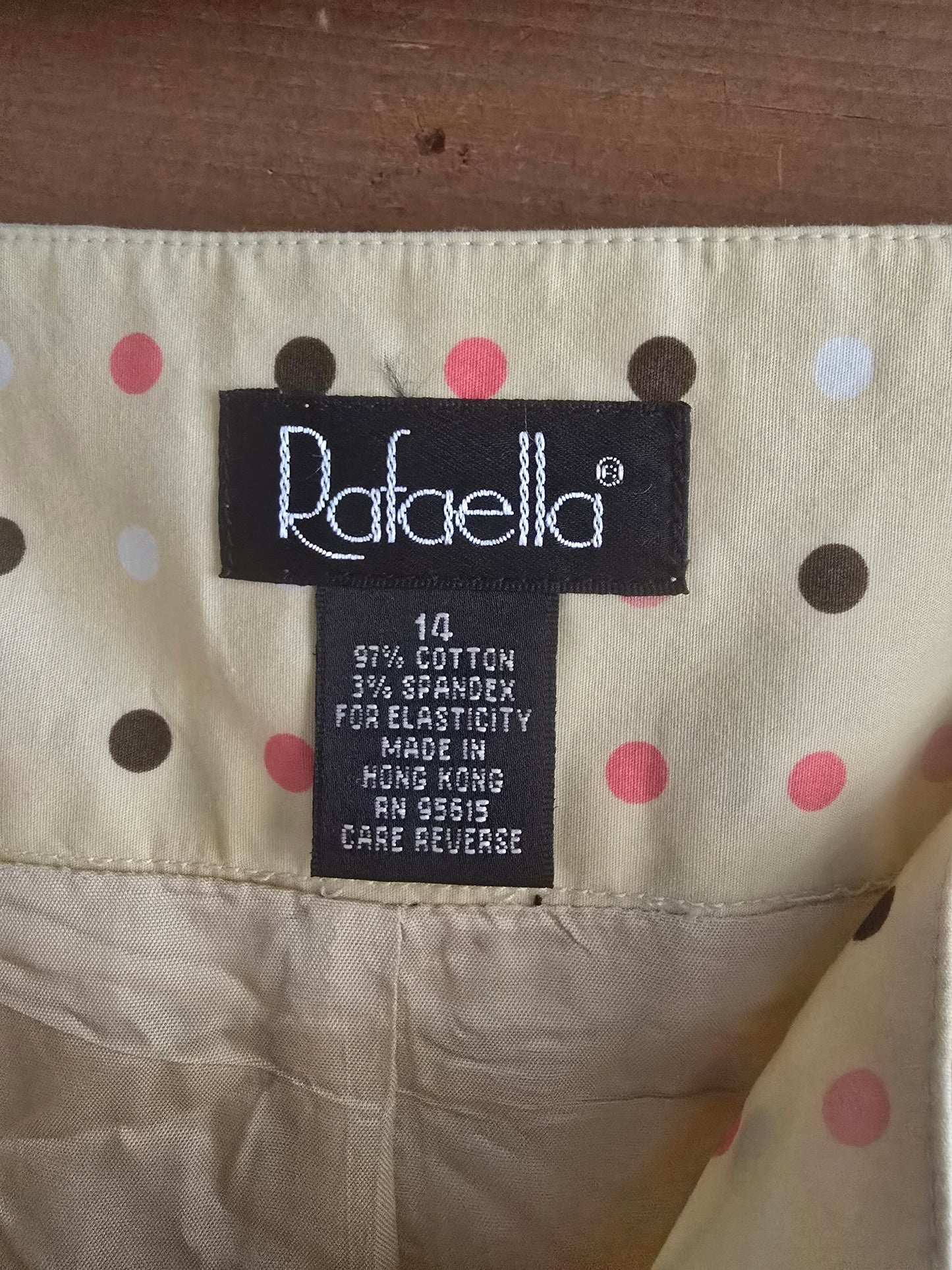 Pre-loved Multi-Color Polka Dot A-Line Skirt - Cream Base size 14