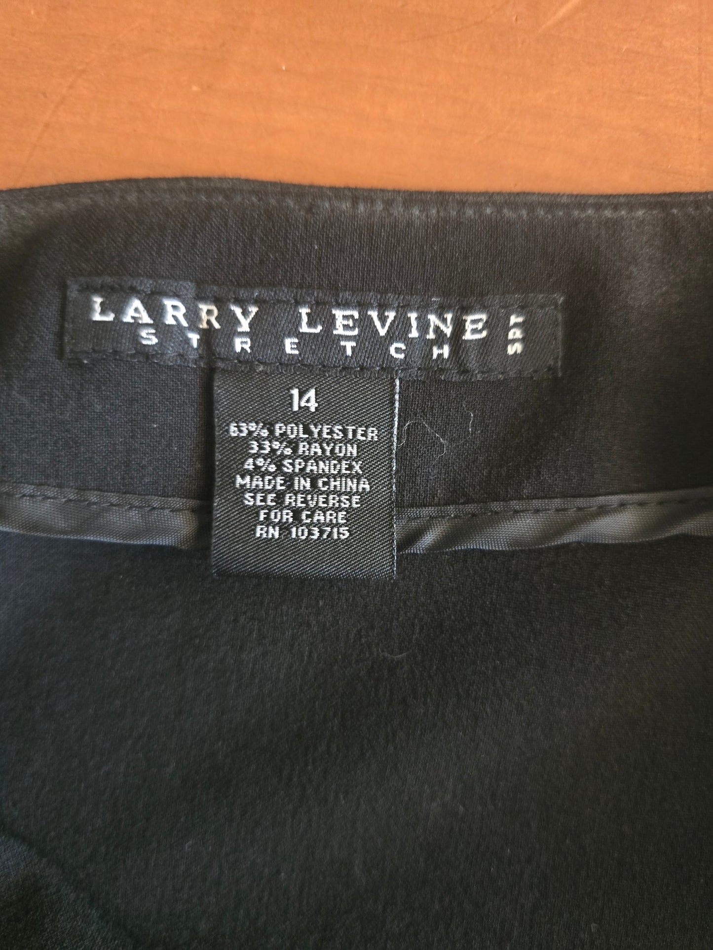 Pre-loved Black A-Line Skirt - Ribbon Trimmed Scalloped Hem