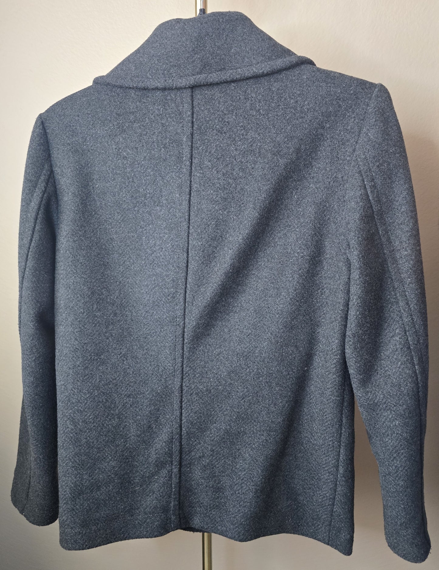 Pre-loved H&M Grey Wool- Double Breasted Peacoat