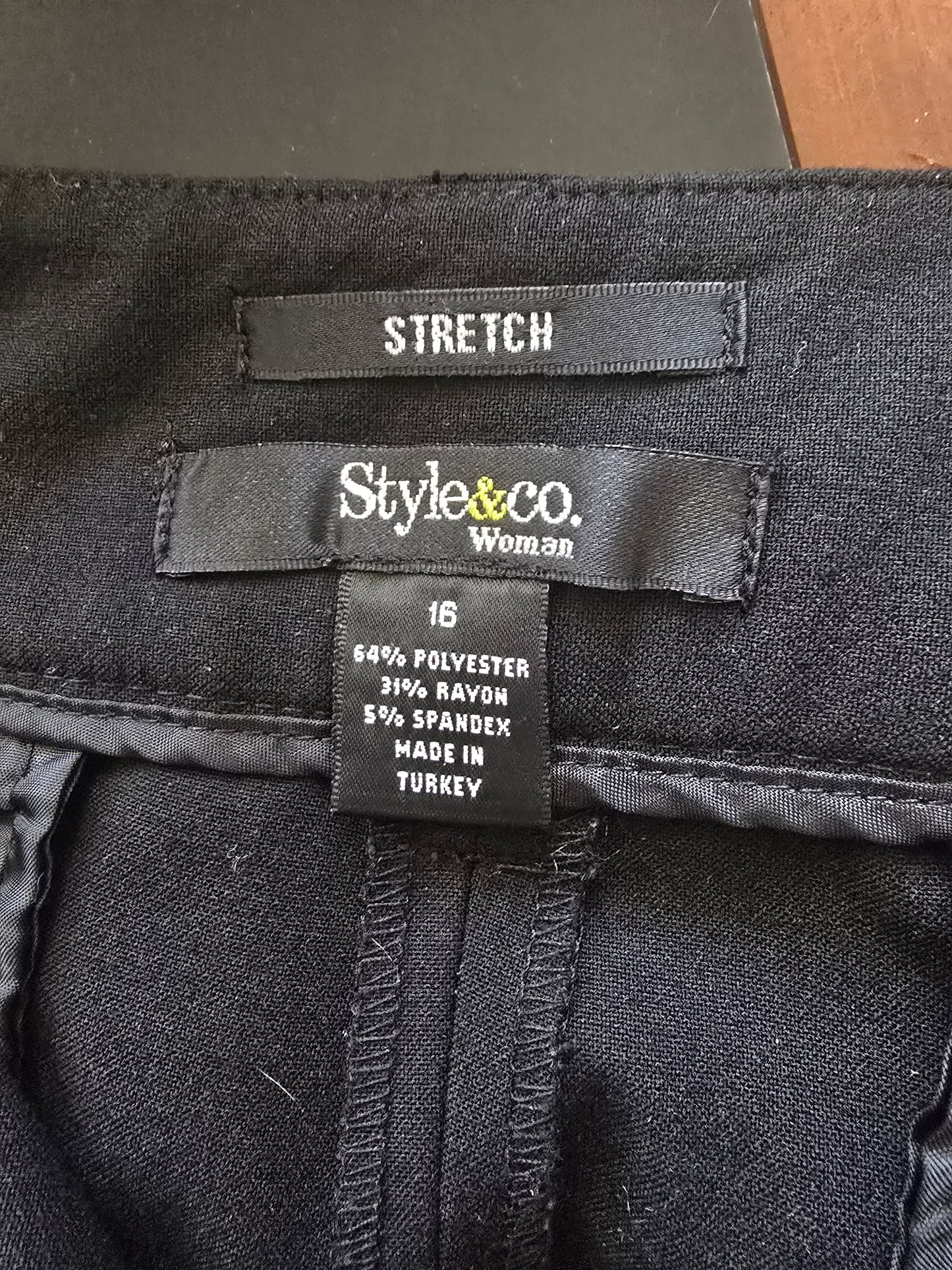 Pre-loved Style & Co. Black Stretch Trousers - Women's Dress Pants