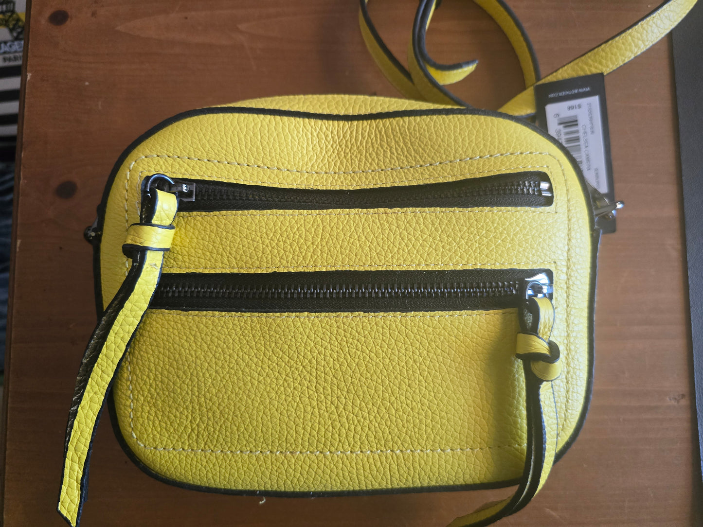 Botkier New York Women's Yellow Pebbled Leather Camera Crossbody Bag - New with Tags