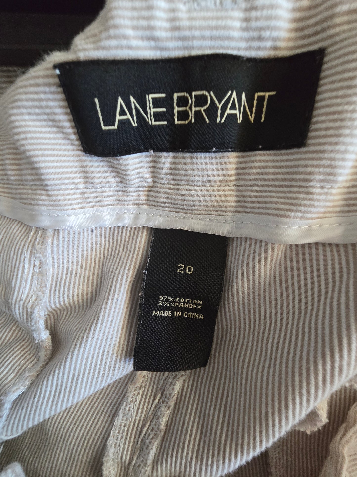 Comfortable Lane Bryant Plus Size 20 Striped Pants - Stretch Cotton for All-Day Wear