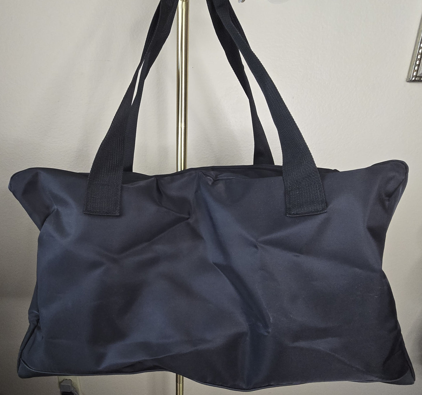 Paco Rabanne Black Nylon Duffle Bag Gym Travel Tote