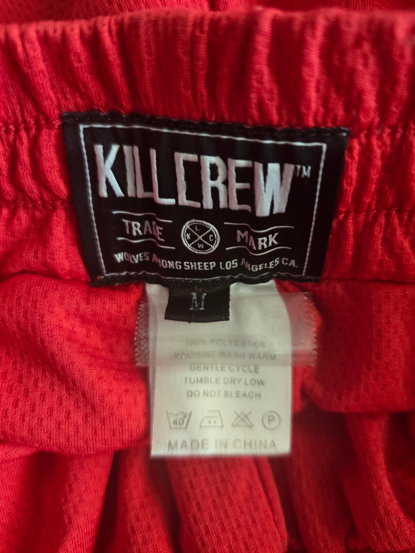 Vibrant & Bold: Pre-Loved Kill Crew Red Athletic Shorts (Men's Medium)