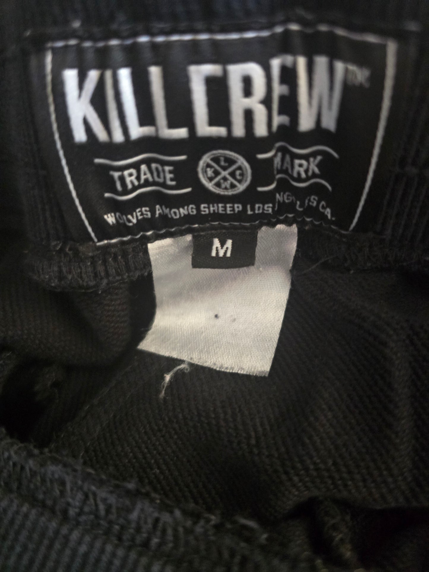 Edgy & Comfortable: Pre-Loved Kill Crew Black Graphic Joggers (Men's Medium)