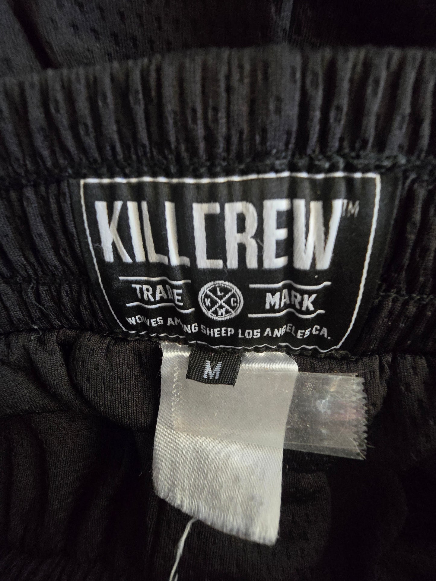 Sleek & Edgy: Pre-Loved Kill Crew Black Athletic Shorts (Men's Medium)