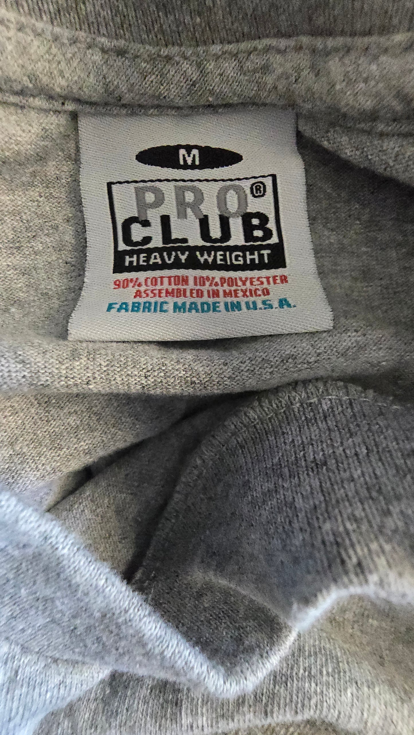 Reliable Comfort: Pre-Loved Pro Club Heavyweight Grey T-Shirt (Men's Medium)