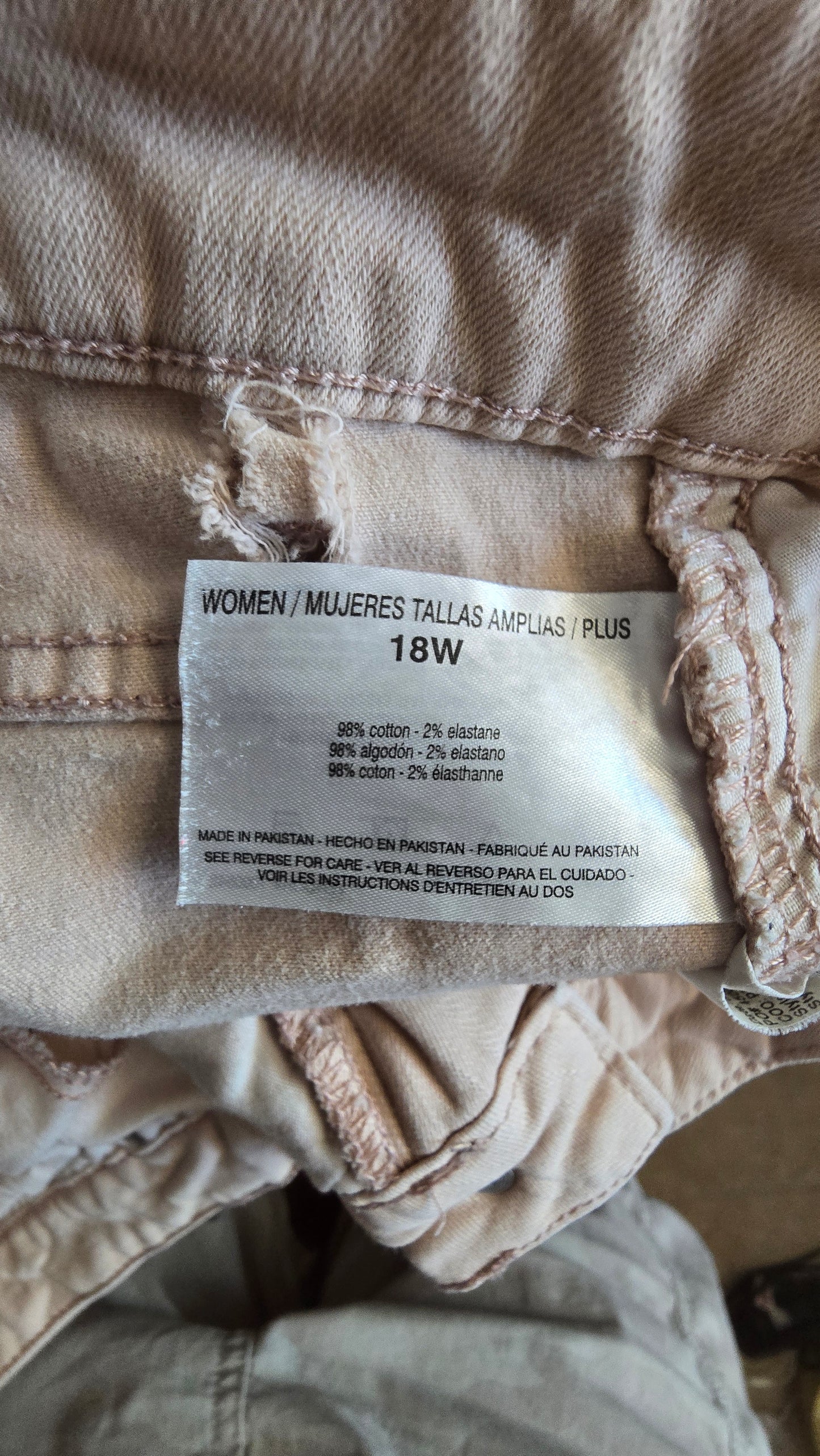 Summer Style: Pre-Loved Code Bleu Light Pink Crop Pants (Women's 18W)