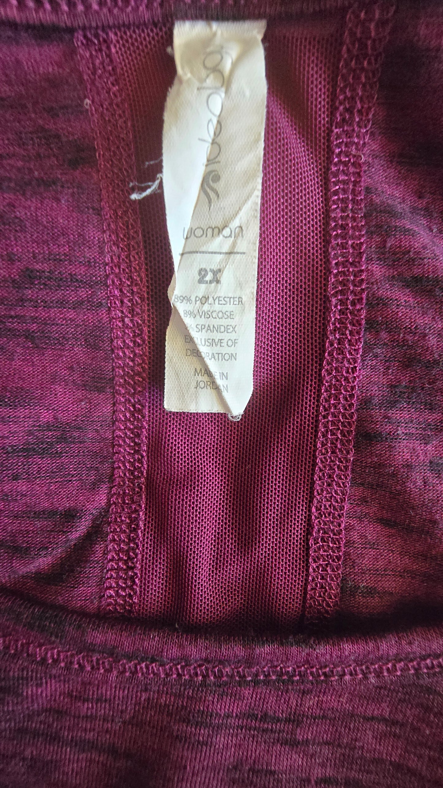 Active Comfort: Pre-Loved Ideology Maroon Long Sleeve Performance Top (Women's 2X)
