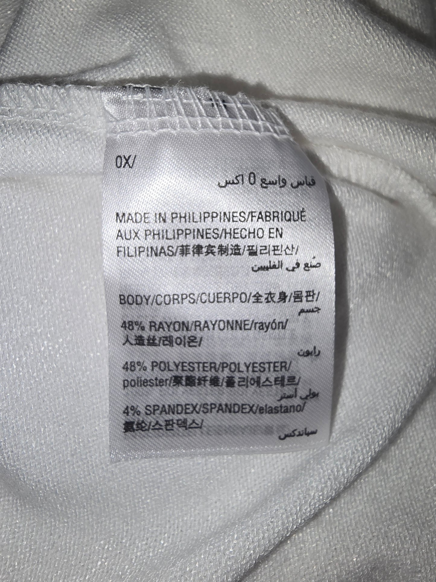 INC Concepts White Overlay V-Neck Top - Size 0X