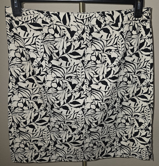 Pre-loved Gap Skirt - Size 14 - Brown/Beige Leaf Print