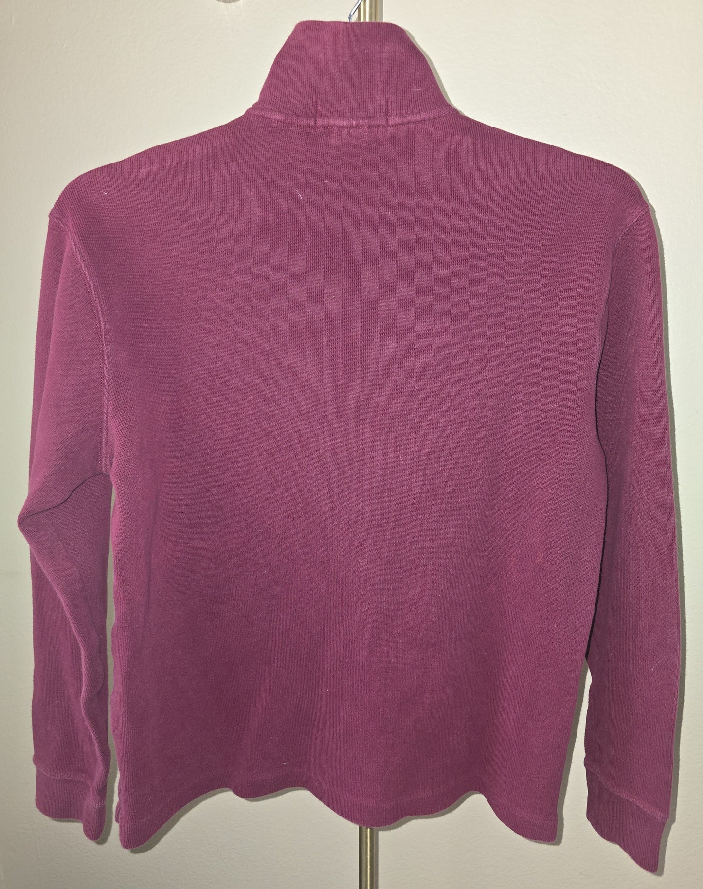 Used Polo Ralph Lauren Maroon Quarter-Zip Horse Logo Small