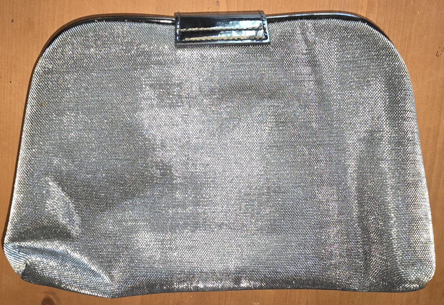 Lancôme Signature Cosmetic Bag Mesh in Silver Foldable NEW