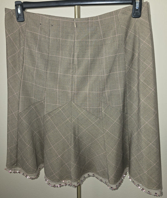 Pre-loved Lane Bryant Plaid Skirt - Size 16 - Sequin Detail
