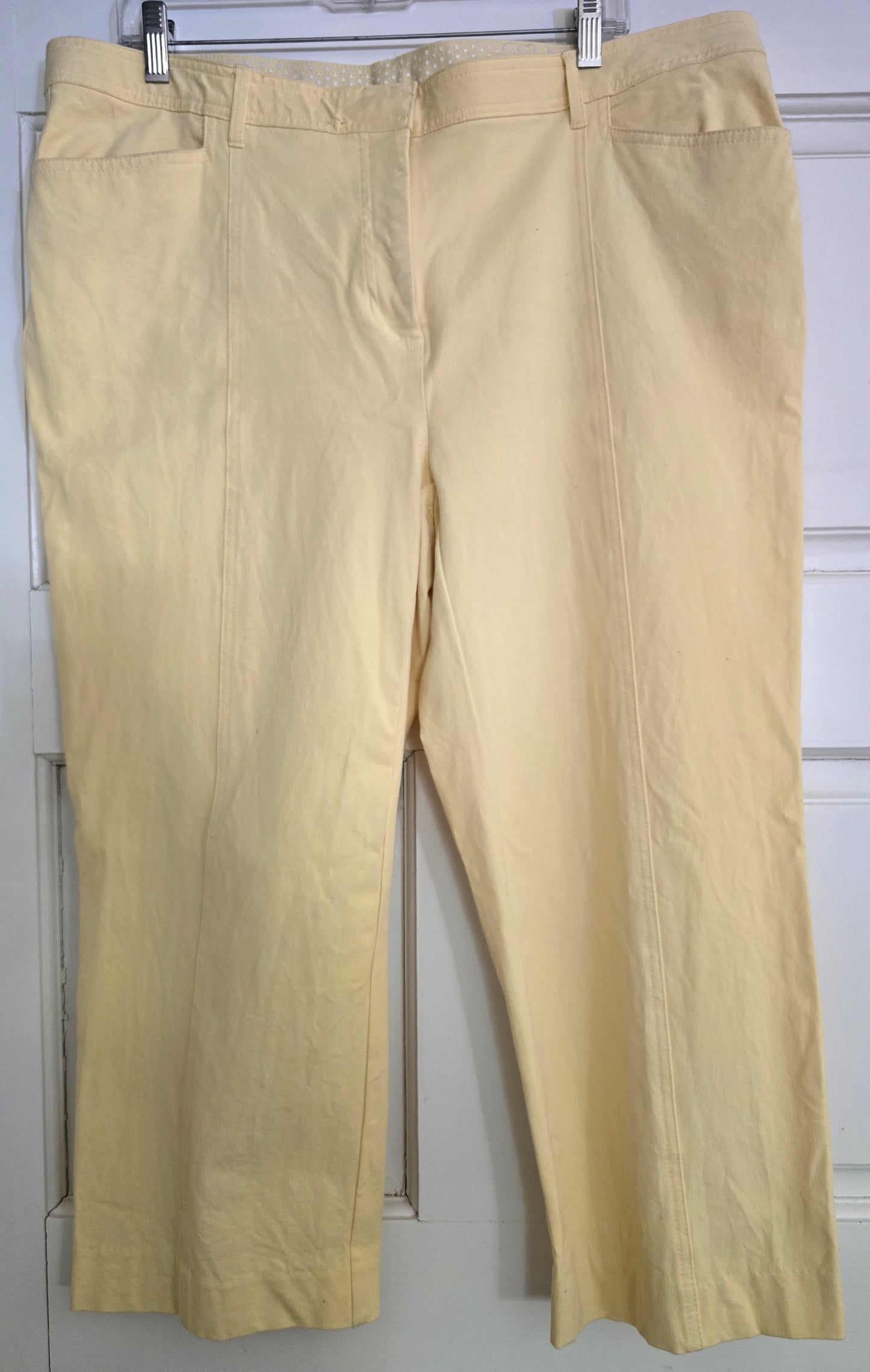 Pre-loved Yellow Capris - Straight Leg Cropped Pants