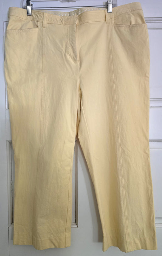 Pre-loved Yellow Capris - Straight Leg Cropped Pants