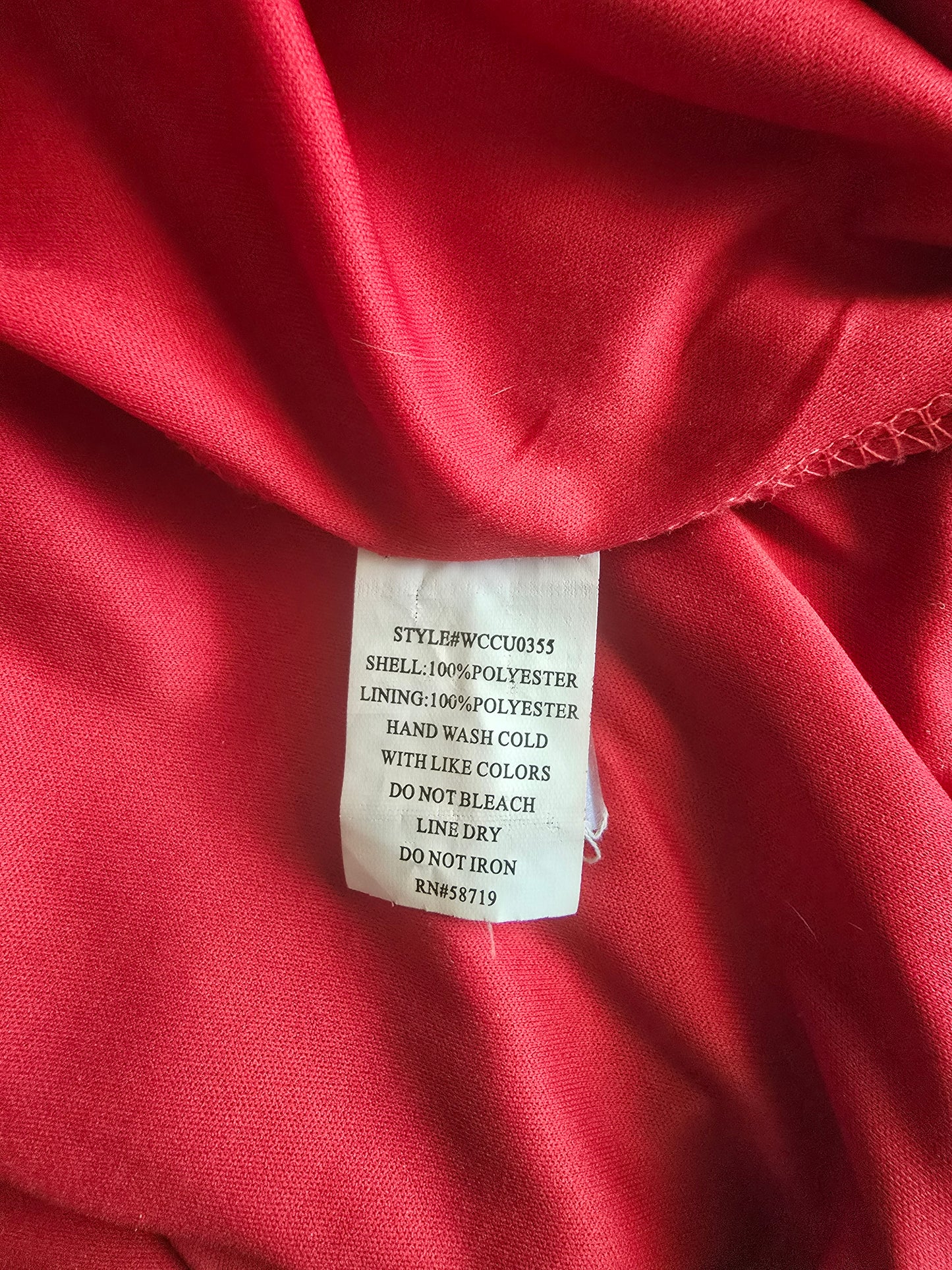 Pre-loved Red Sparkle Long Sleeve Blouse - Silver Sequin Dots