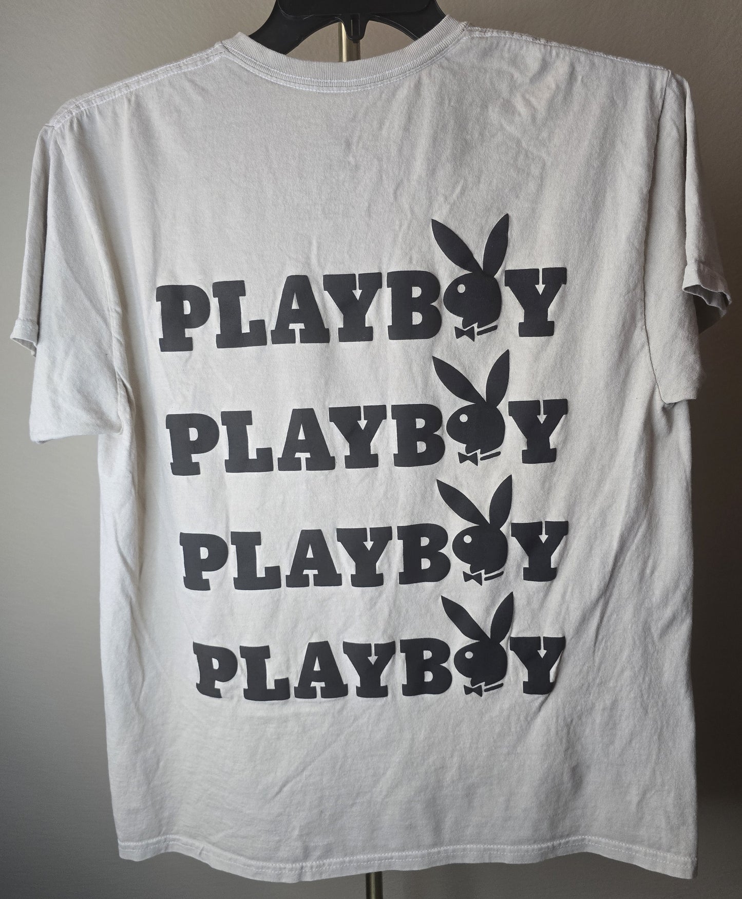 Pre-loved Playboy Bunny Logo T-Shirt -Beige Tee