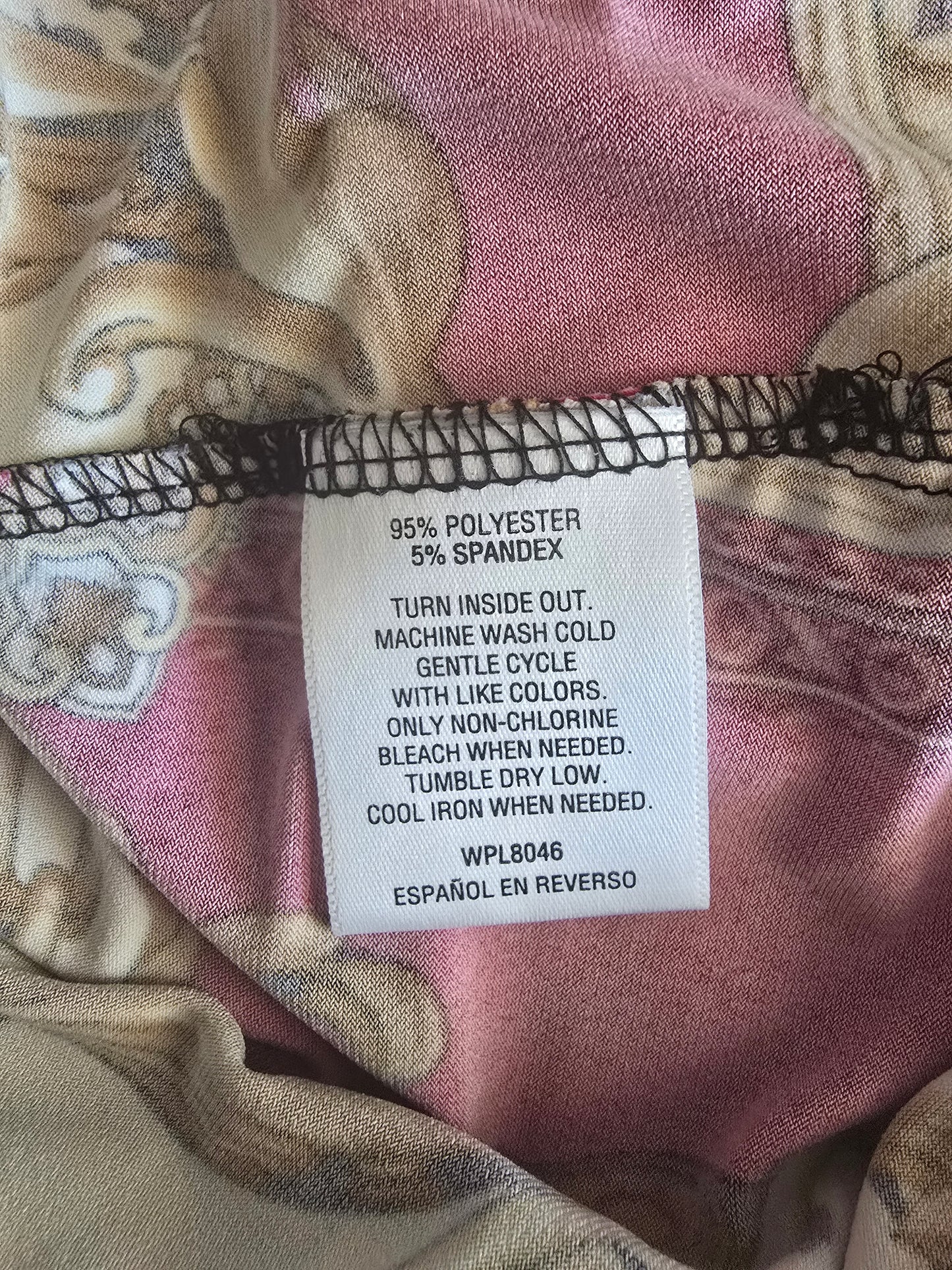 Pre-loved Red & Gold Ornate Print Blouse - Chain & Leopard Pattern