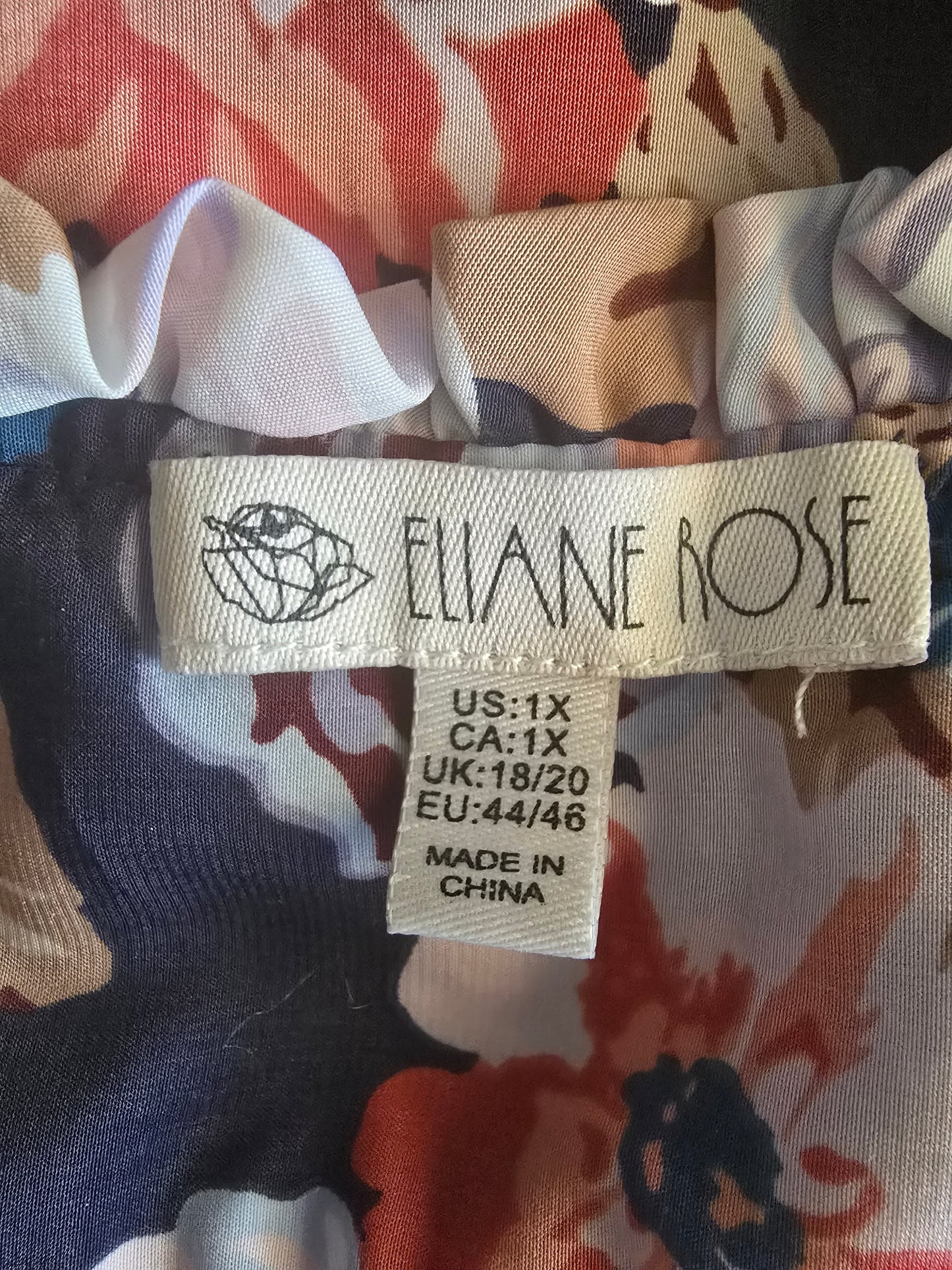 Pre-loved Navy Blue Sleeveless Blouse - Multi-Color Floral Print