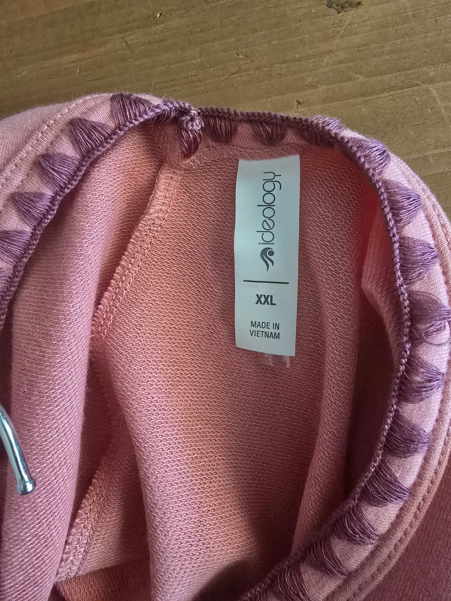 Ideology Blanket-Stitch Cross-Back Top Pink