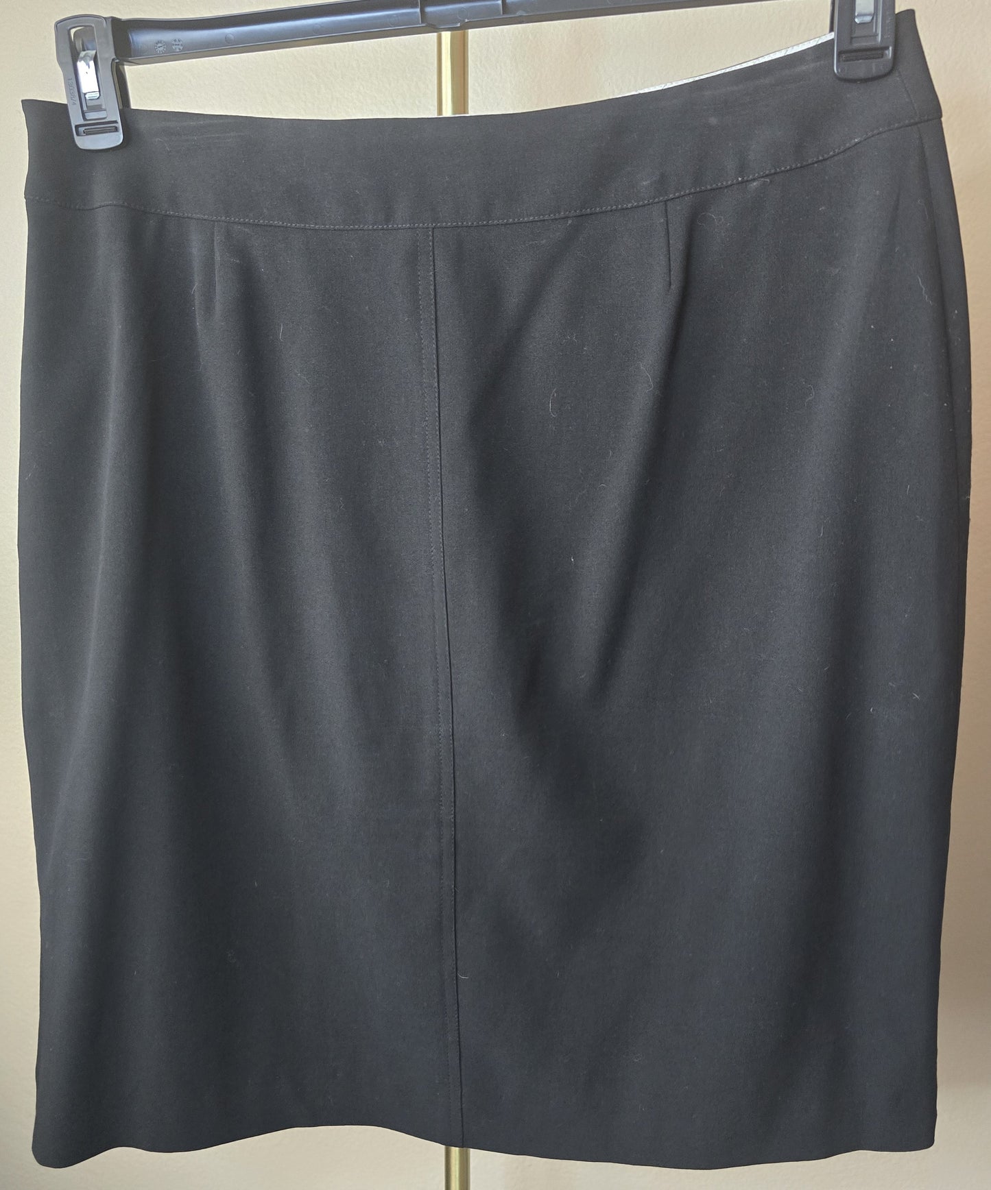 Pre-loved Black Pencil Skirt - Ribbon Stripe Detail & Pocket
