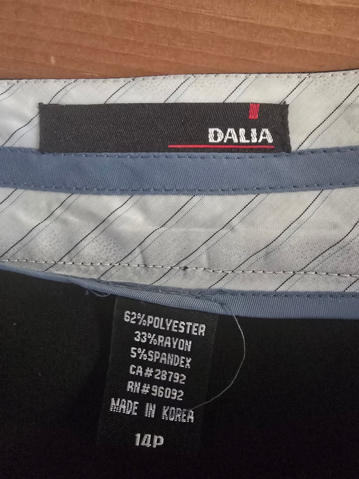 Pre-loved Black Pencil Skirt - Ribbon Stripe Detail & Pocket