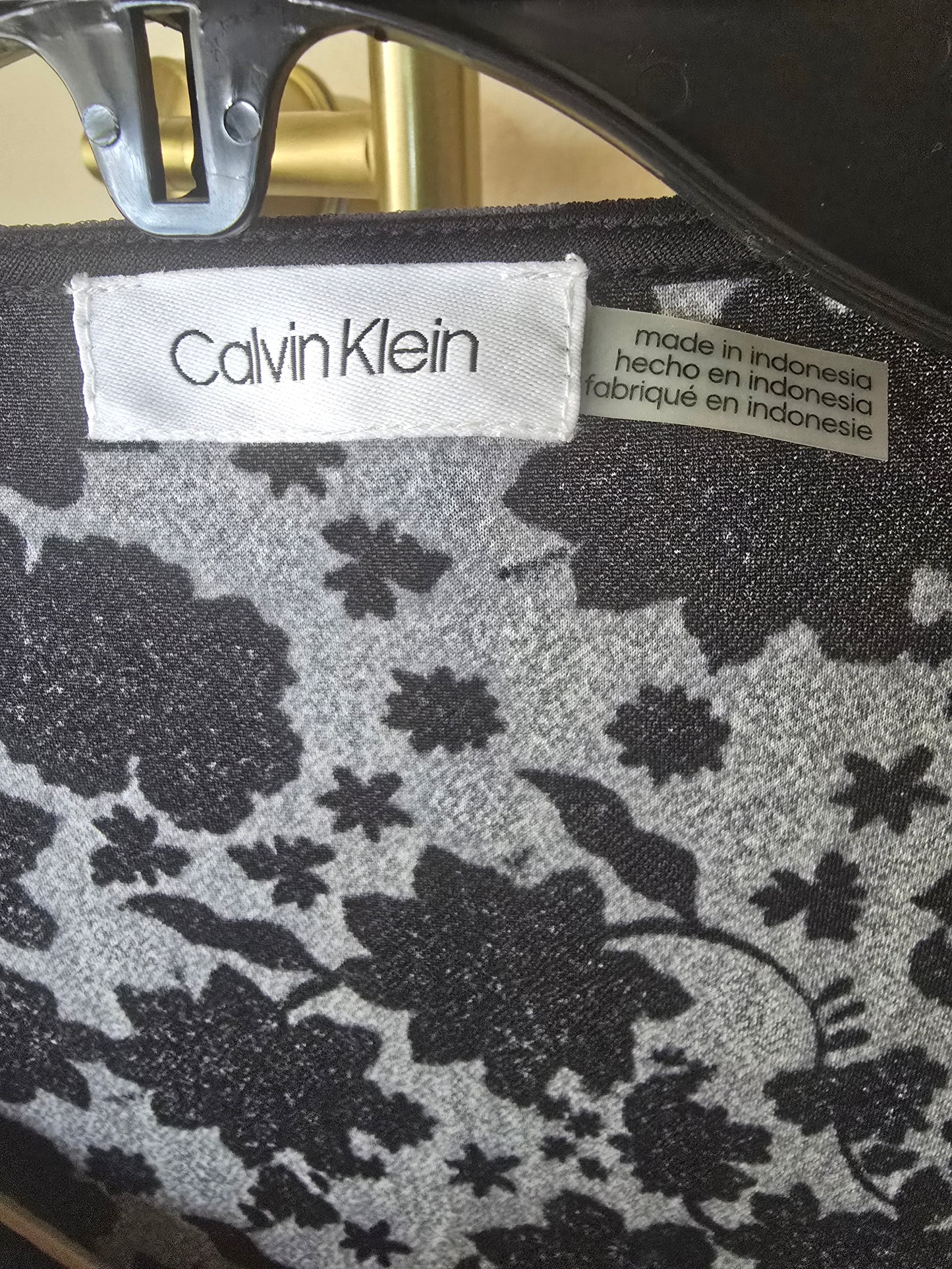 Pre-loved Calvin Klein Mixed Pattern Blouse - Floral & Abstract Print