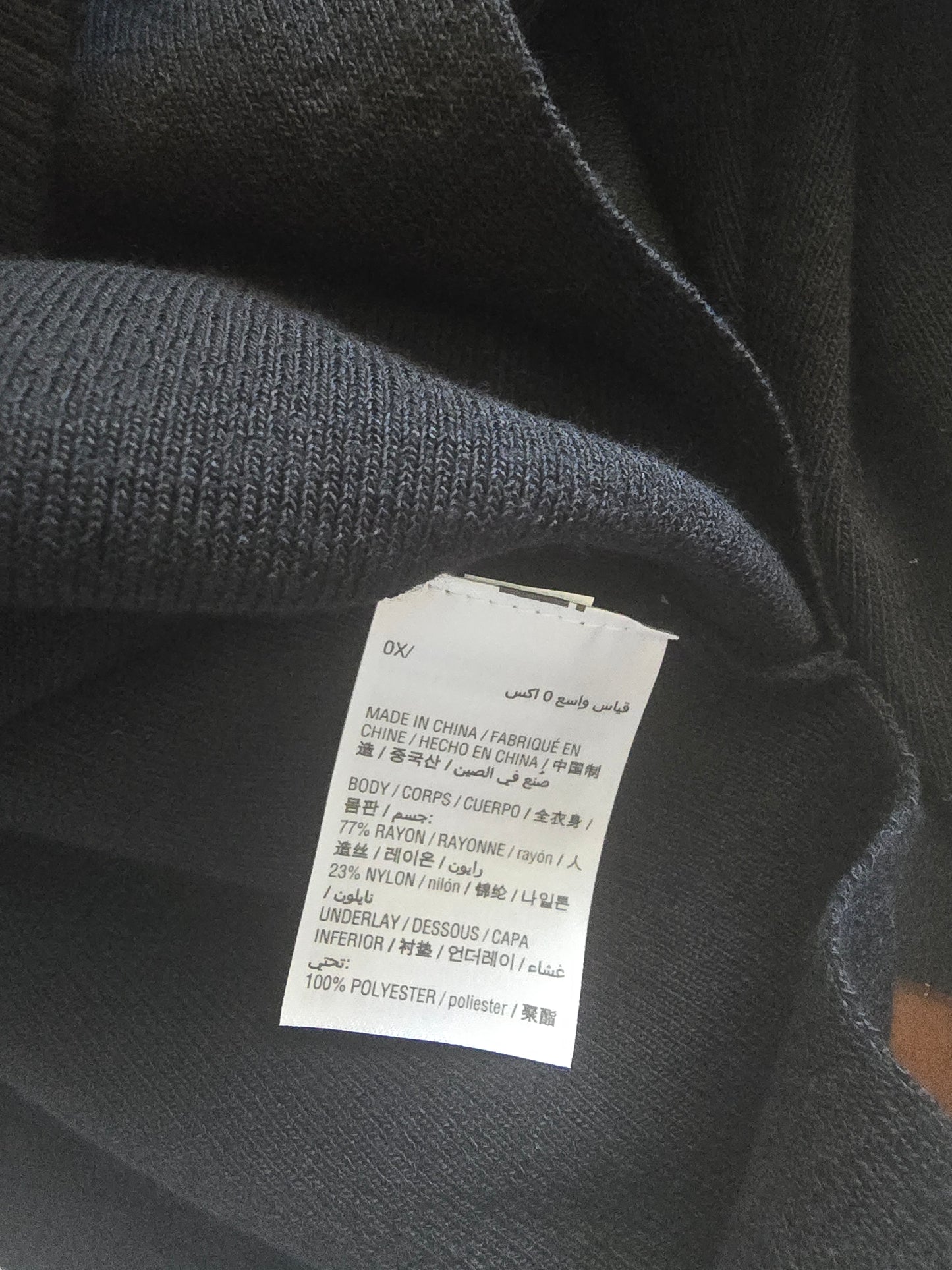 Pre-loved INC Black Layered Sweater - White Underlay & Bow Cuffs