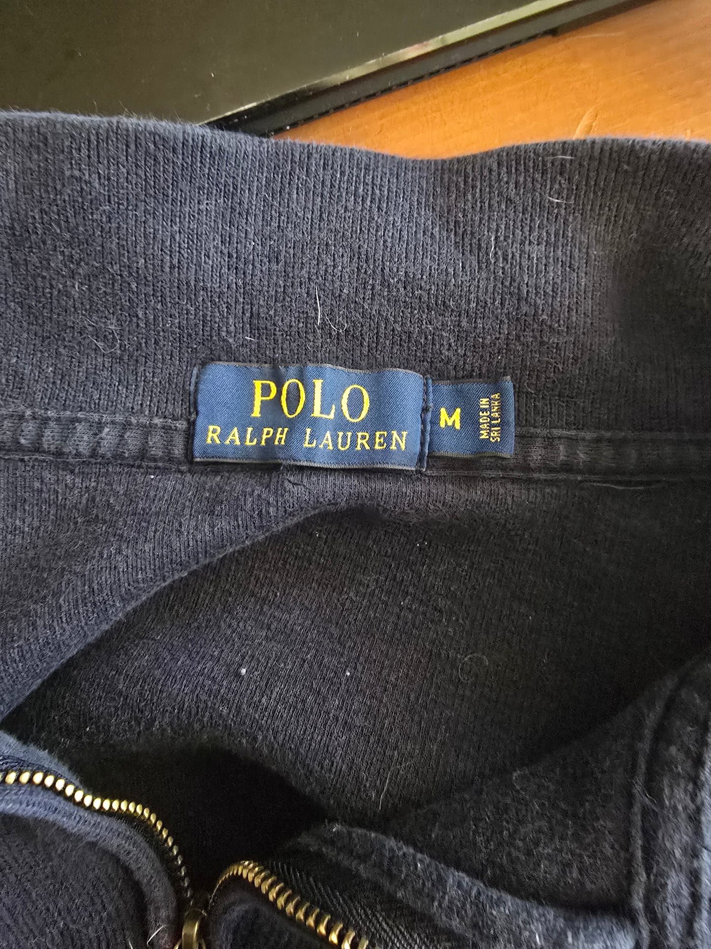 Pre-loved Polo Ralph Lauren Navy Blue Quarter-Zip Pullover
