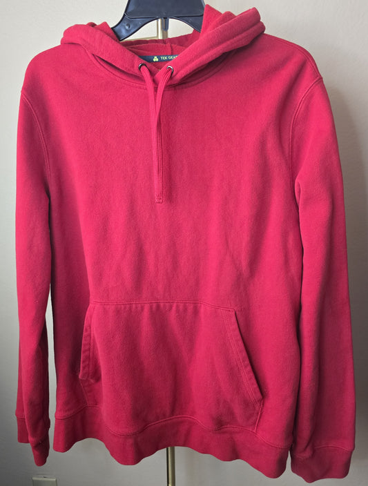 Pre-loved Tek Gear Red Hoodie - Pullover Sweatshirt with Pocket