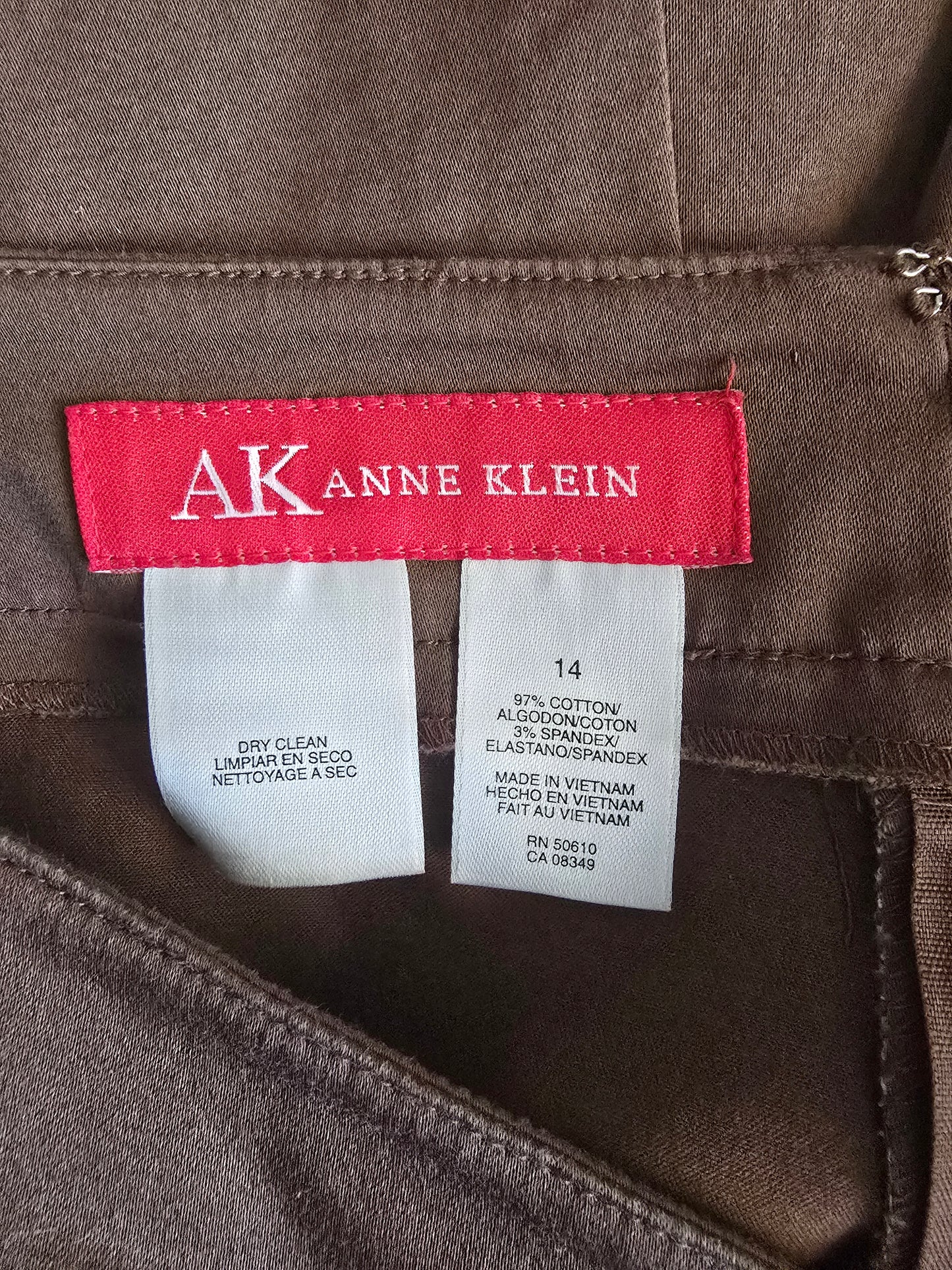 Pre-loved AK Light Brown A-Line Skirt - Front Pleats