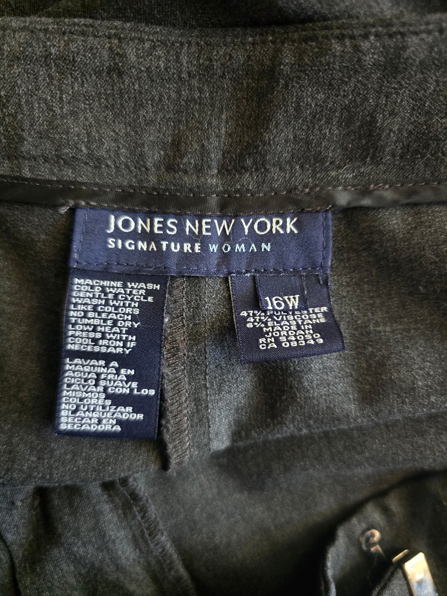 Pre-loved Jones of New York Grey Dress Pants - Classic Straight Leg