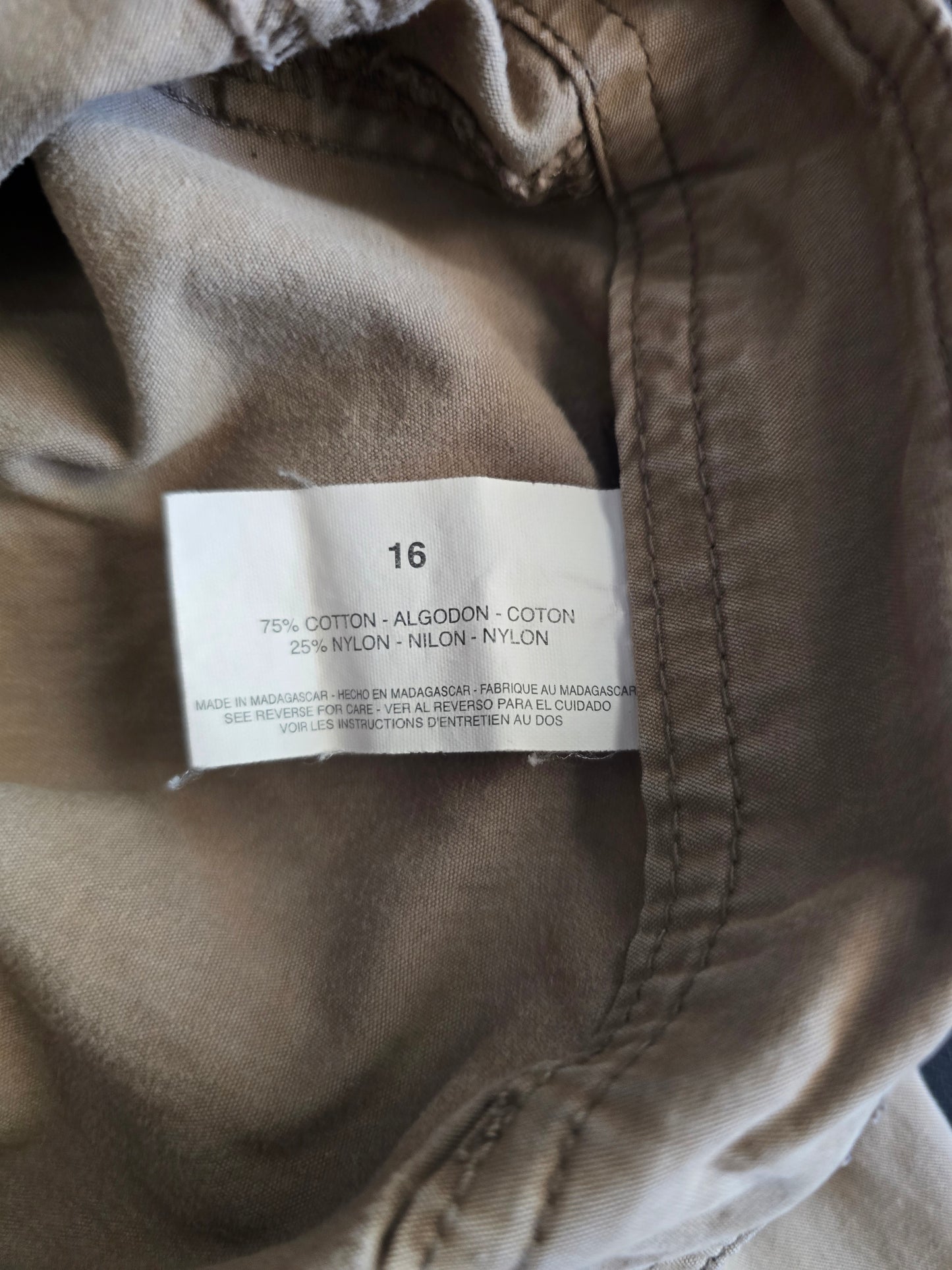 Pre-loved Gloria Vanderbilt Tan Cargo Pants - Cotton Nylon Blend