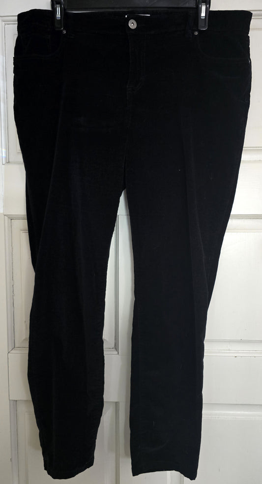Pre-loved Black Velvet Skinny Pants - Style & Co Soft & Elegant