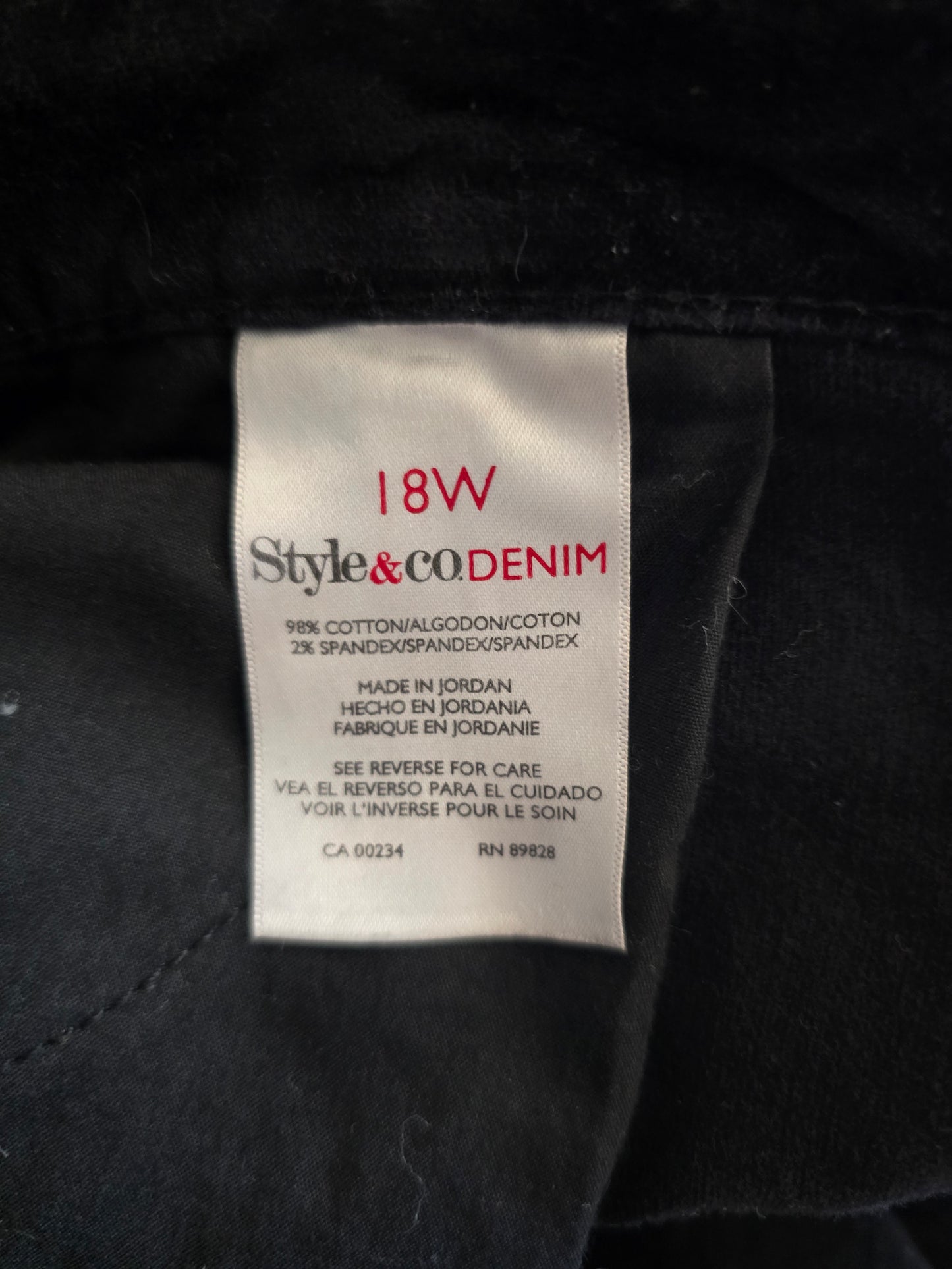 Pre-loved Black Velvet Skinny Pants - Style & Co Soft & Elegant