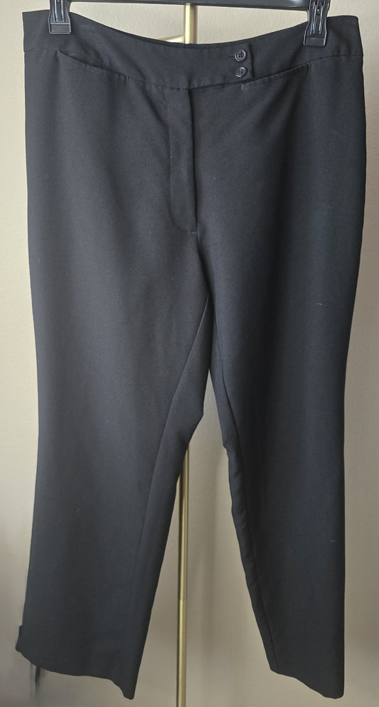 Pre-loved Leslie Fay Black Trousers (Size 16) - Classic Fit