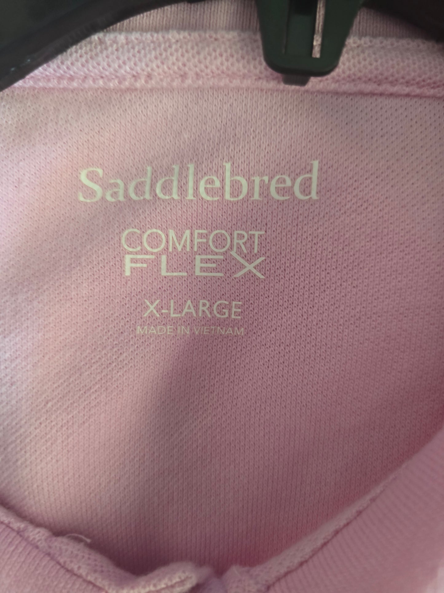 Pre-loved Saddlebred Comfort Flex Pink Polo Shirt (X-Large)