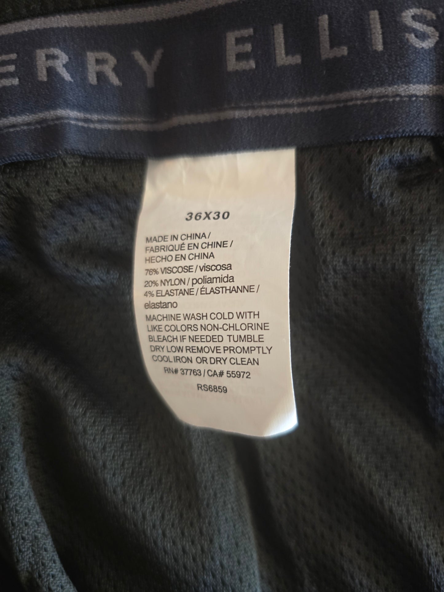 re-loved Perry Ellis Black Dress Pants (Size 36x30) - Viscose Blend