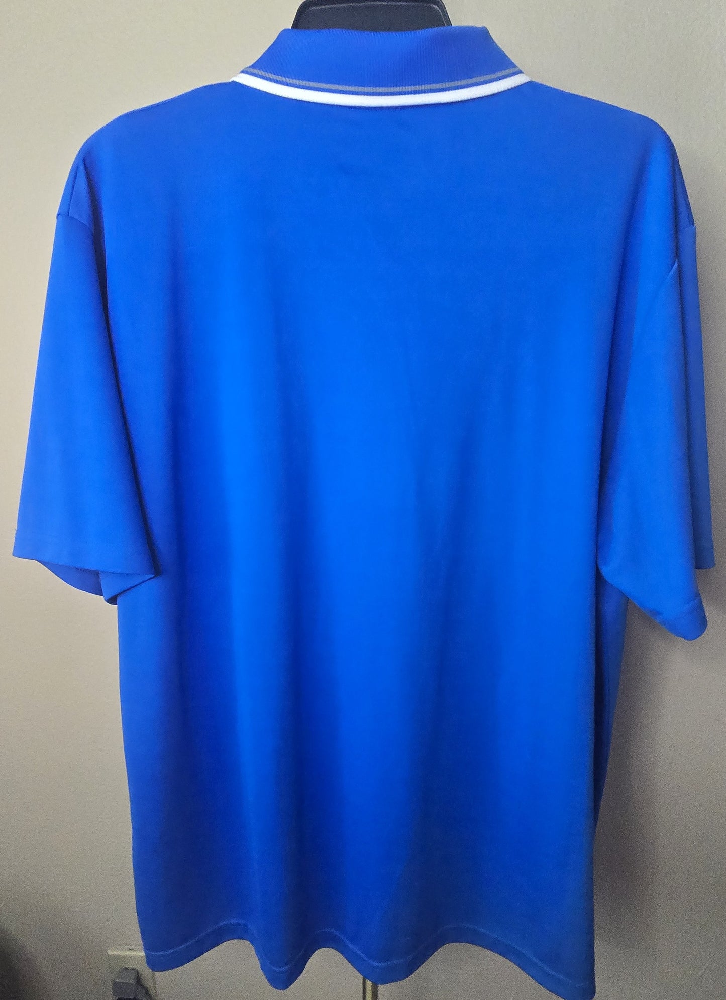 Pre-loved Jack Nicklaus Blue Patterned Polo Shirt (Size XXL} - 100% Cotton