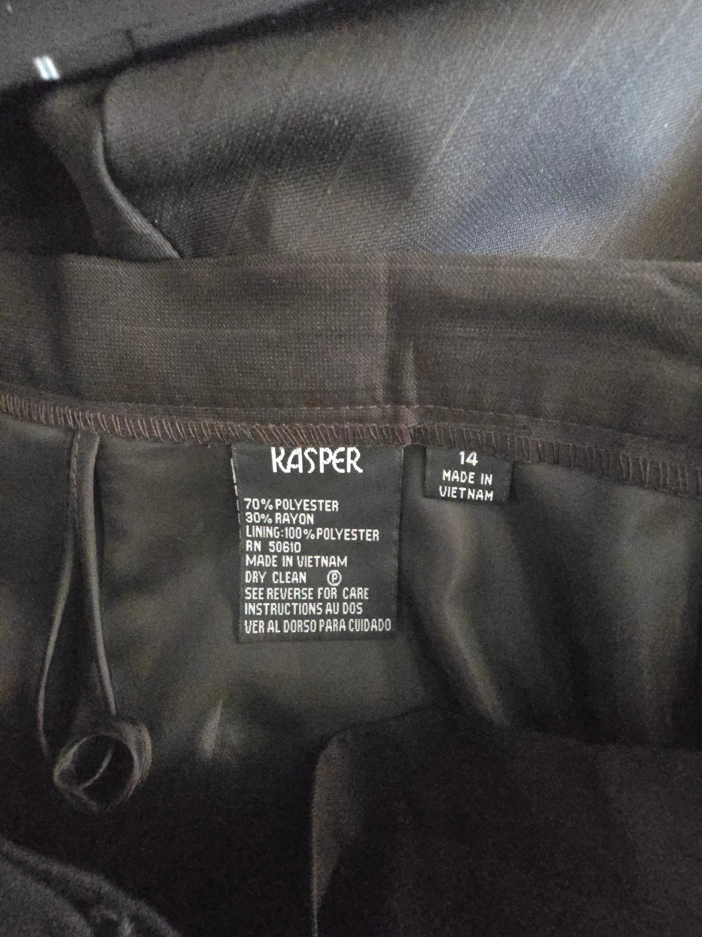 Kasper Women's Brown Suit Set 14 - Blazer Jacket & Dress Pants - Professional Workwear