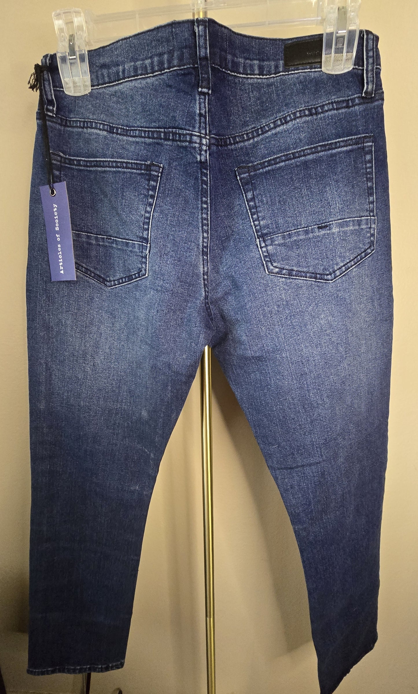 NWT Articles of Society Men's Dark Wash Slim Straight Denim Jeans - Size 32x30