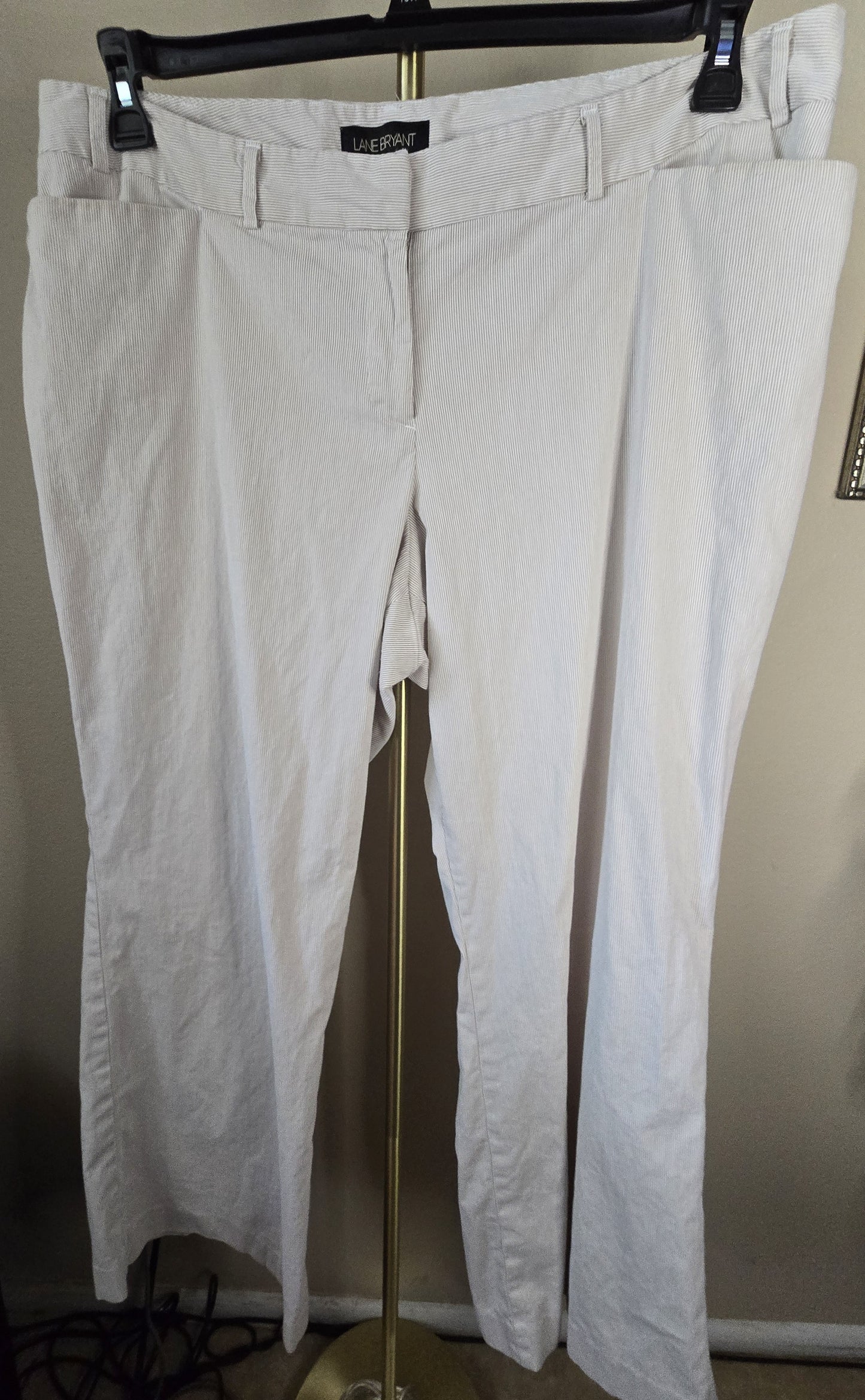 Comfortable Lane Bryant Plus Size 20 Striped Pants - Stretch Cotton for All-Day Wear