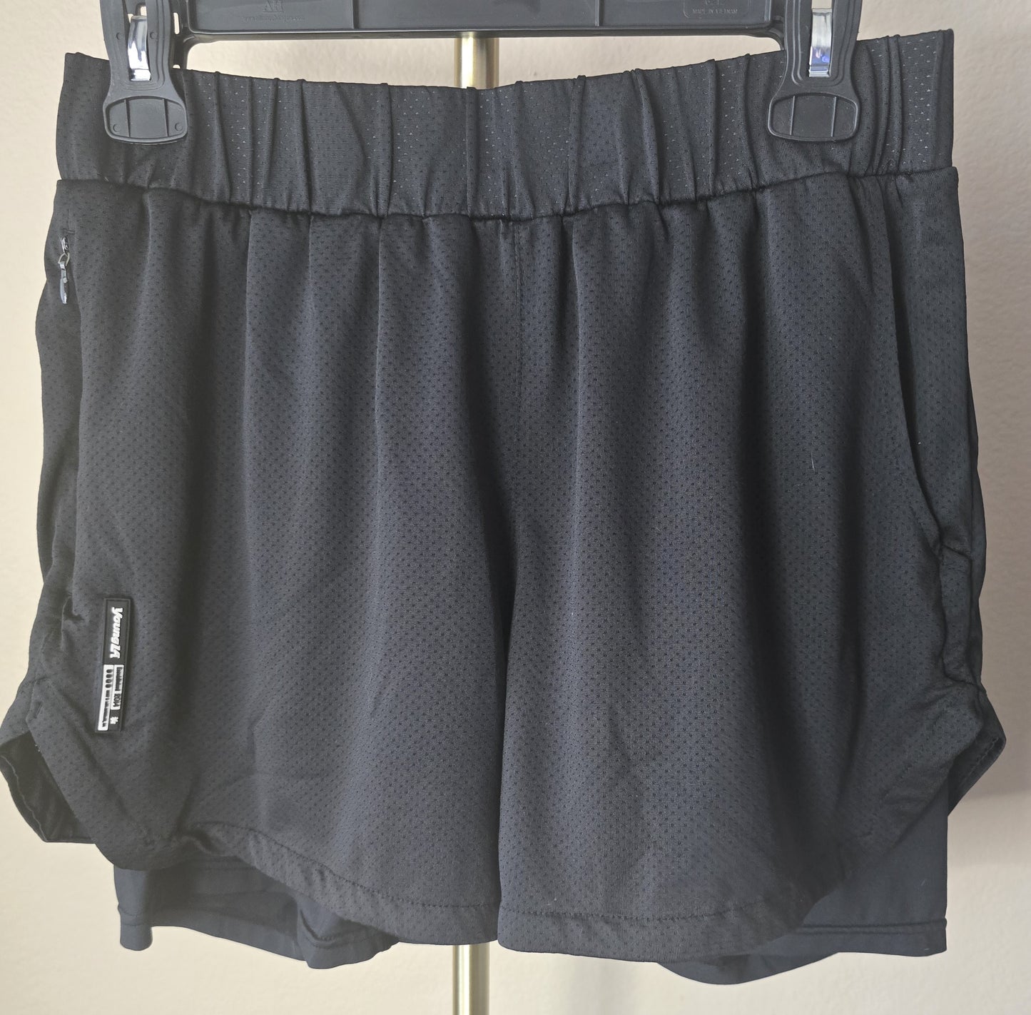 Performance Ready: Pre-Loved YoungLA Black 2-in-1 Athletic Shorts (Men's Large)