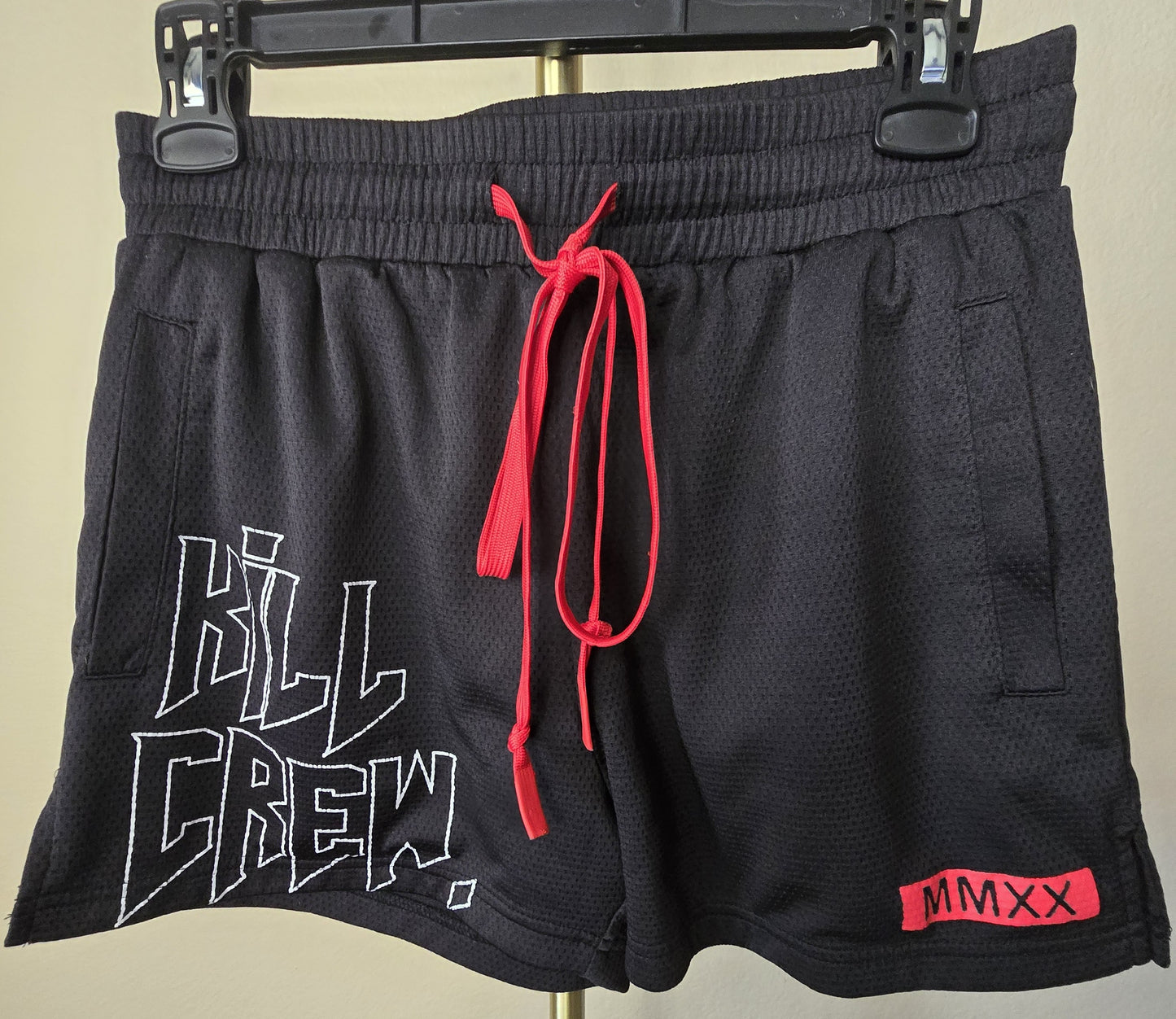 Sleek & Edgy: Pre-Loved Kill Crew Black Athletic Shorts (Men's Medium)