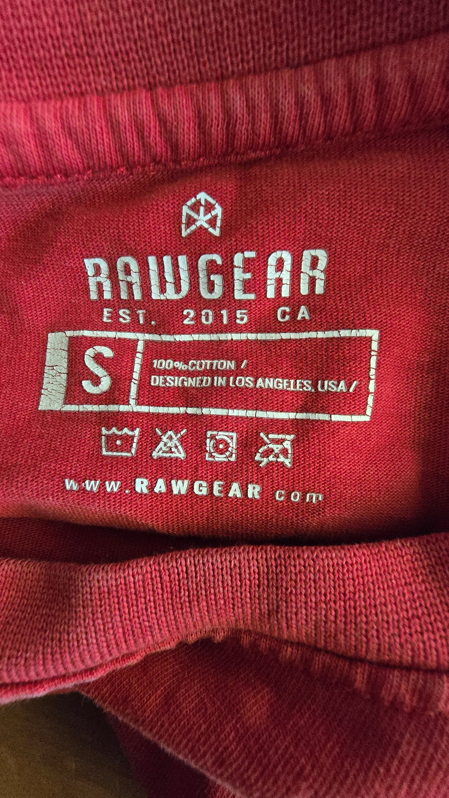 Bold & Athletic: Pre-Loved Rawgear Red Performance T-Shirt (Men's Small)