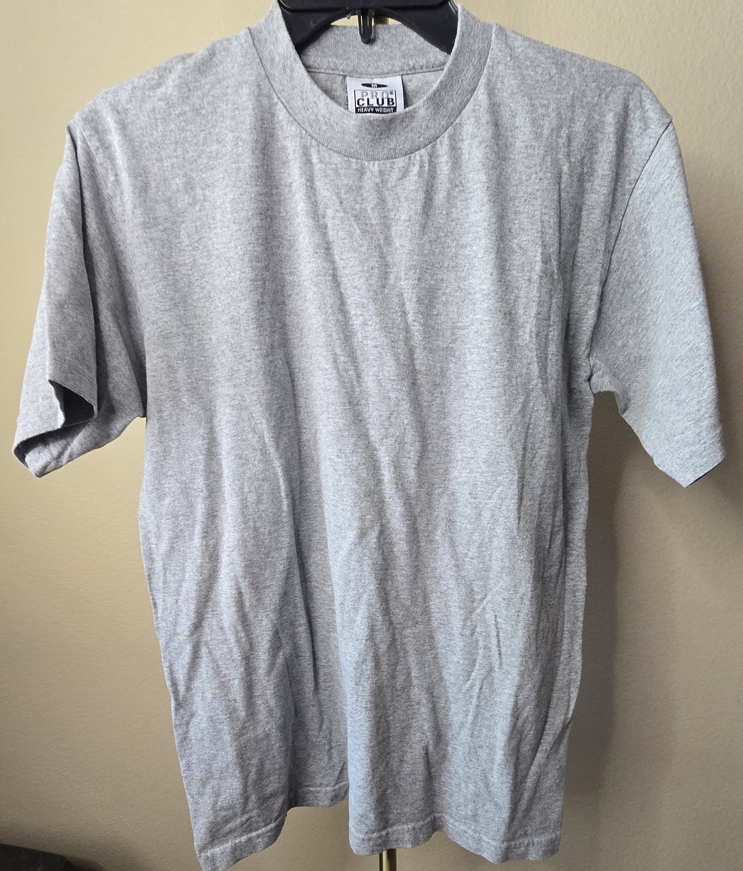 Reliable Comfort: Pre-Loved Pro Club Heavyweight Grey T-Shirt (Men's Medium)